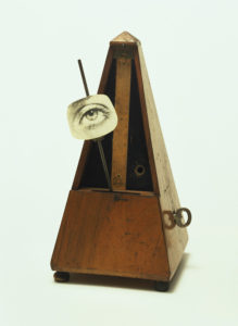 Man Ray (Emmanuel Radnitzky), American, 1890-1976 Indestructible Object (or Object to Be Destroyed). 1964 (replica of 1923 original) Metronome with cutout photograph of eye on pendulum, 8 7/8 x 4 5/8 (22.5 x 11.6 cm) The Museum of Modern Art, New York. James Thrall Soby Fund, 1966 © 2006 Man Ray Trust / Artists Rights Society (ARS), New York / ADAGP, Paris