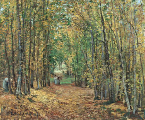 camille-pissarro-the-woods-at-marly-french-1871